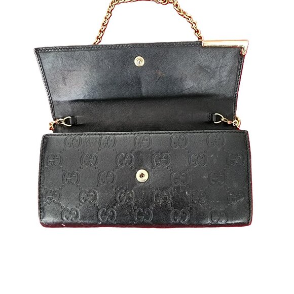 Gucci Guccissima Black Leather Chain Wallet - Picture 3 of 5